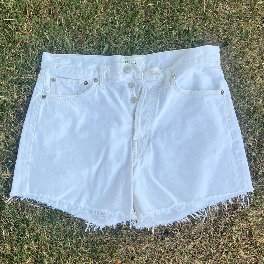 Agolde Parker Long White Short